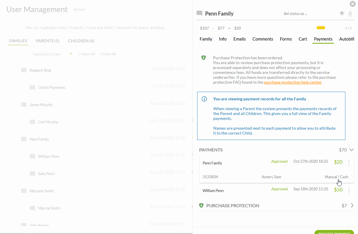 Add Manual Payment Regpack Payments Regpack Help Center