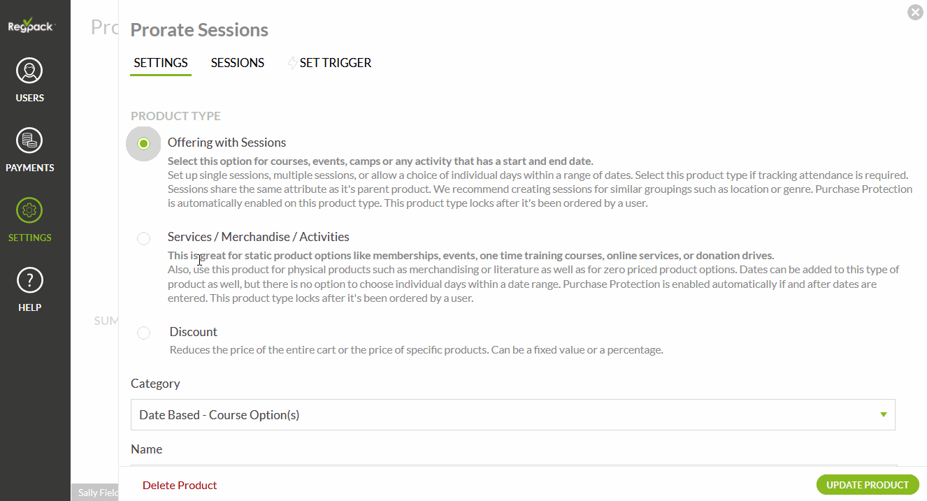 How to Prorate a Session Regpack