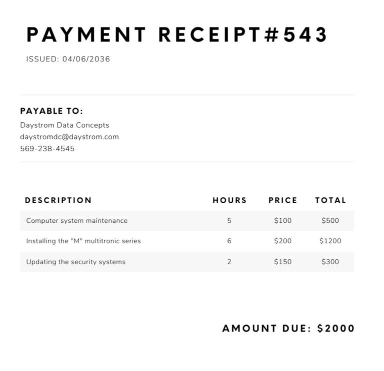 7 Great Receipt of Payment Templates to Use Regpack