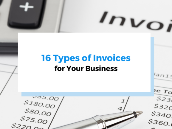 16 types of invoices for your business infographic