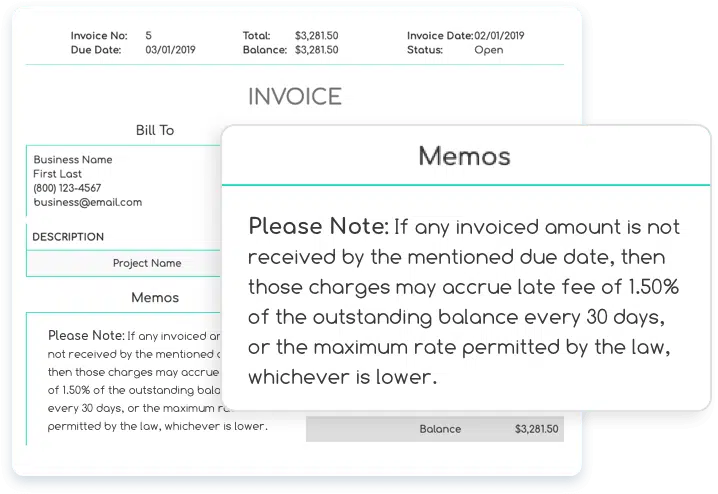late invoice memo