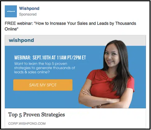 Facebook Ad webinar sreenshot