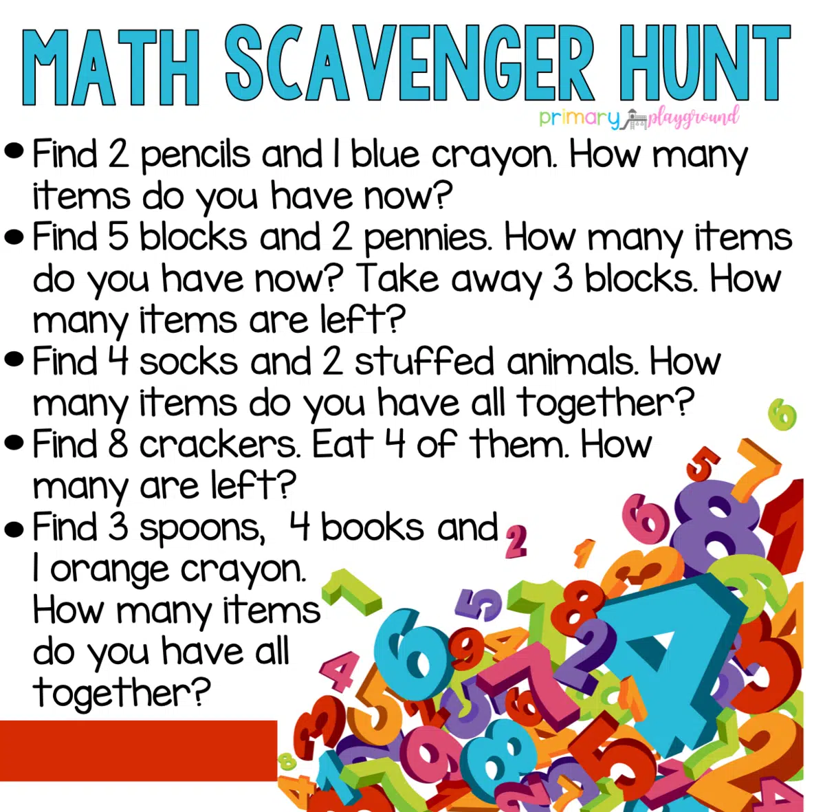 primary-playground-math-scavenger-hunt An example of a Math Scavenger Hunt made by Primary Playground