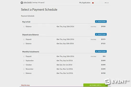 payment-processing-software-scheduling RegPack online payment schedule