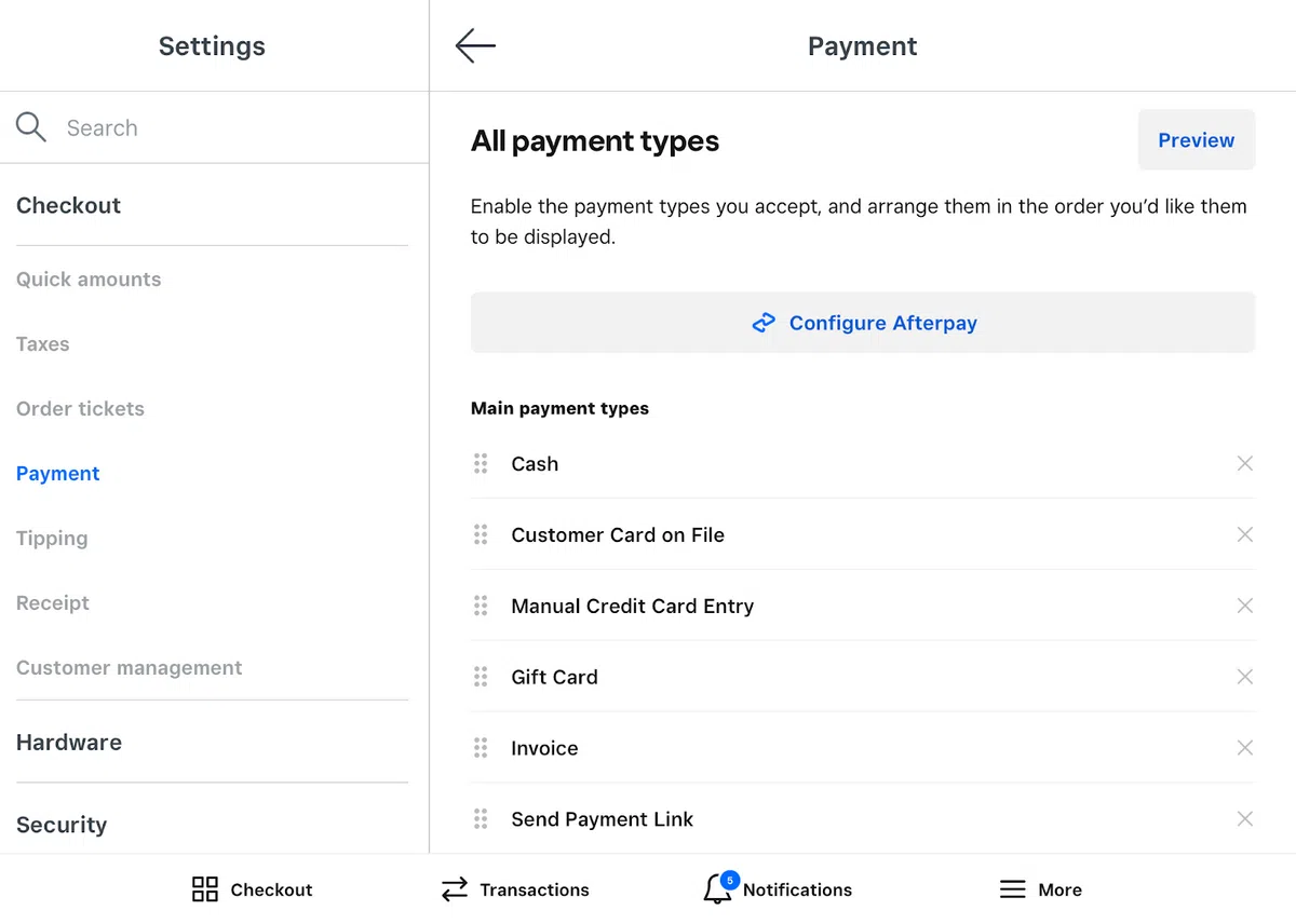 square-payment-processing Square payment processing options