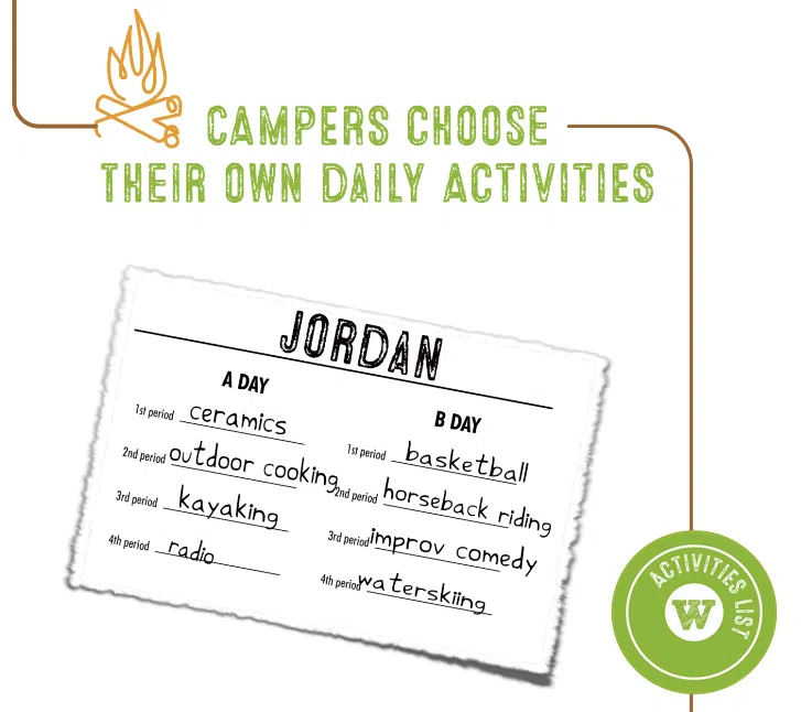 camp walden activities list
