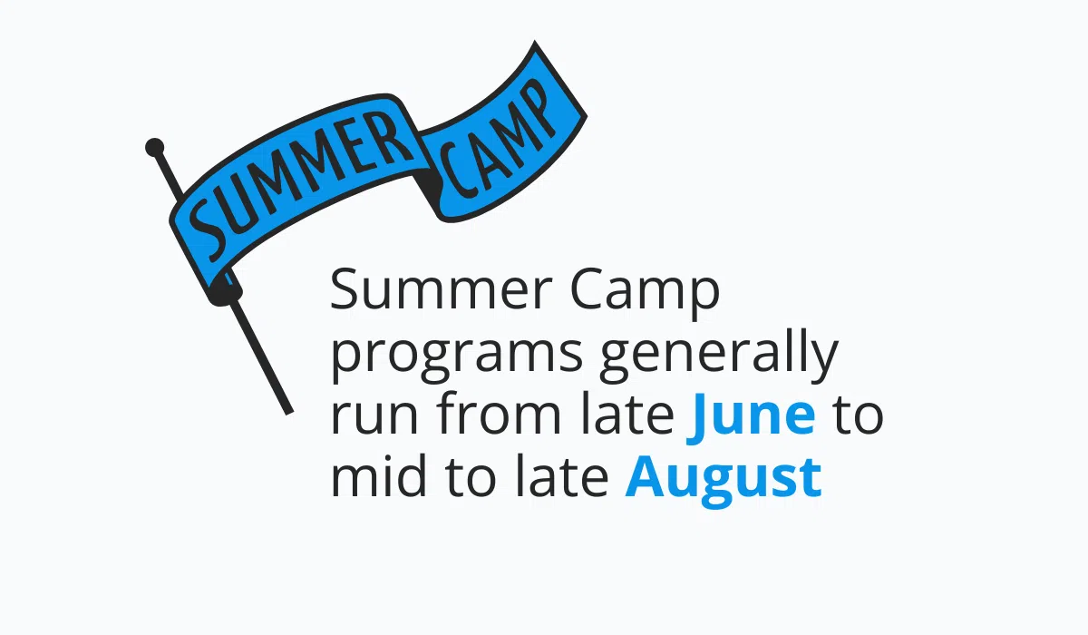 summer camps usually run from june to august
