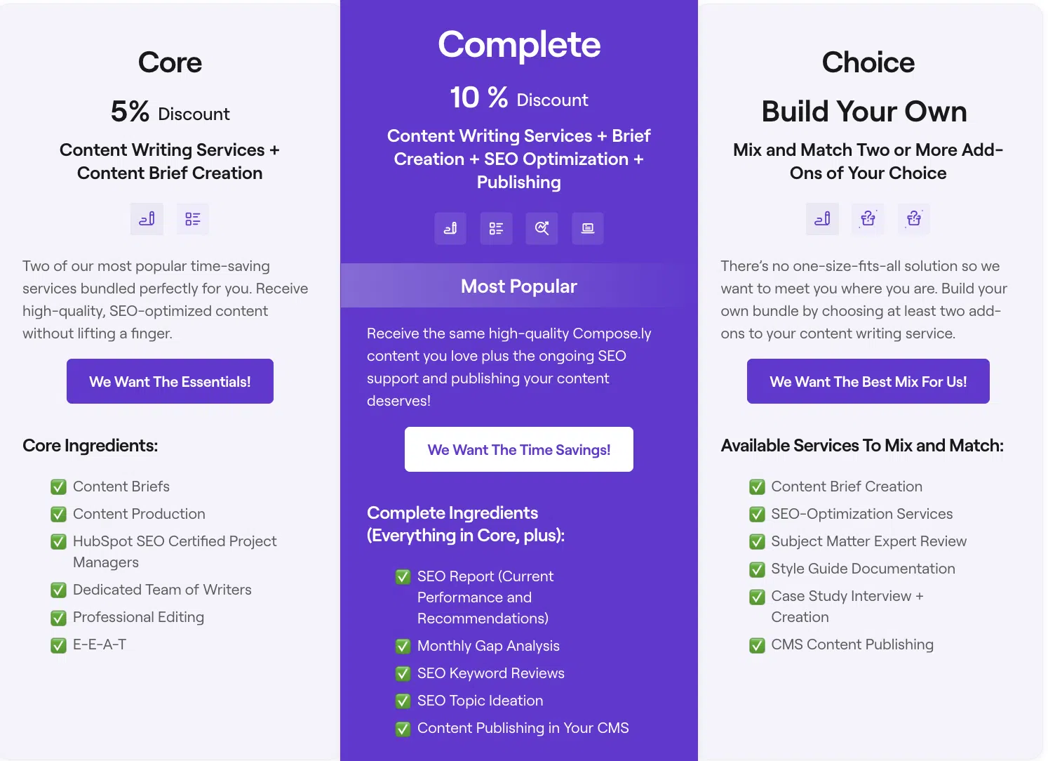 composely pricing plans