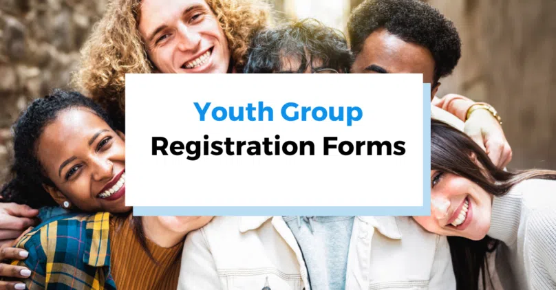 graphic for youth group registration forms blog