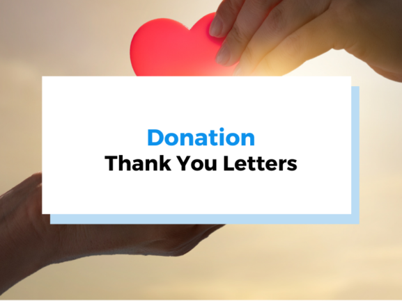 donation thank you letters header image