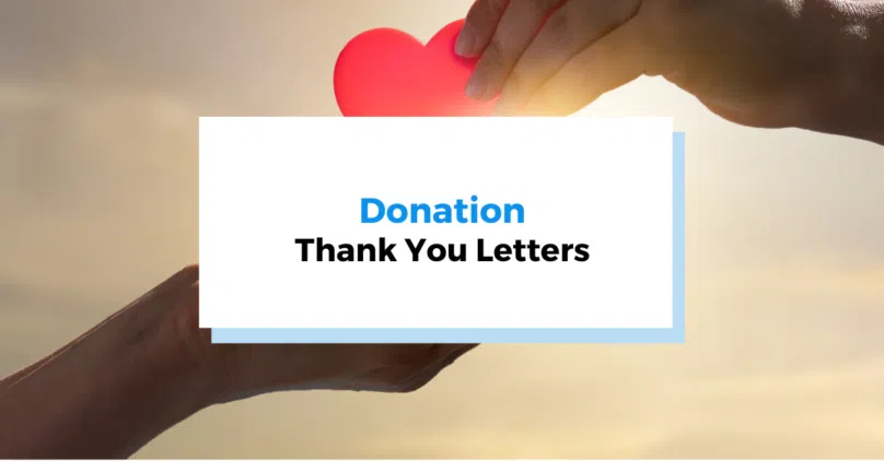 donation thank you letters header image