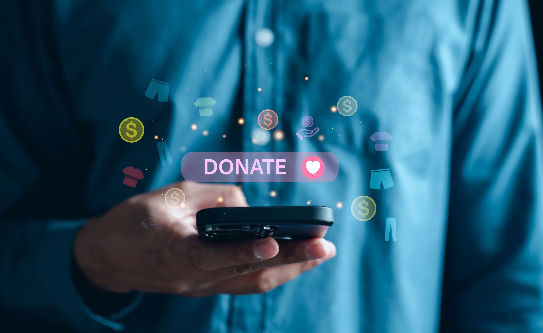 online-donation-management Online Donation on Mobile phone, Volunteer and Charity