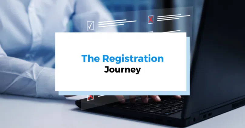 The registration journey header image