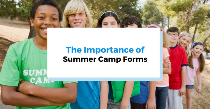 Summer camp forms header image