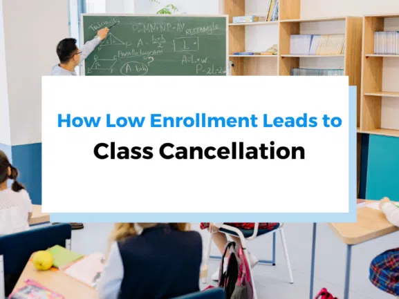 class cancellation due to low enrollment header photo