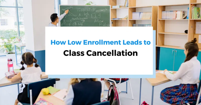 class cancellation due to low enrollment header photo