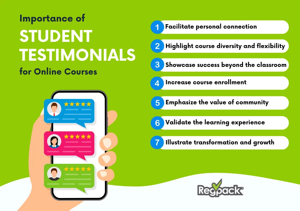 importance of student testimonials infographic
