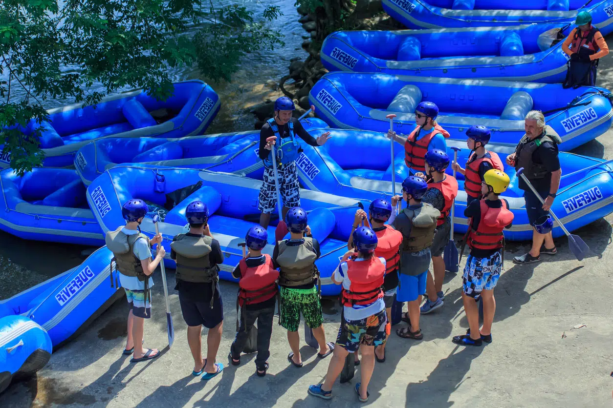 The whitewater rafting activity