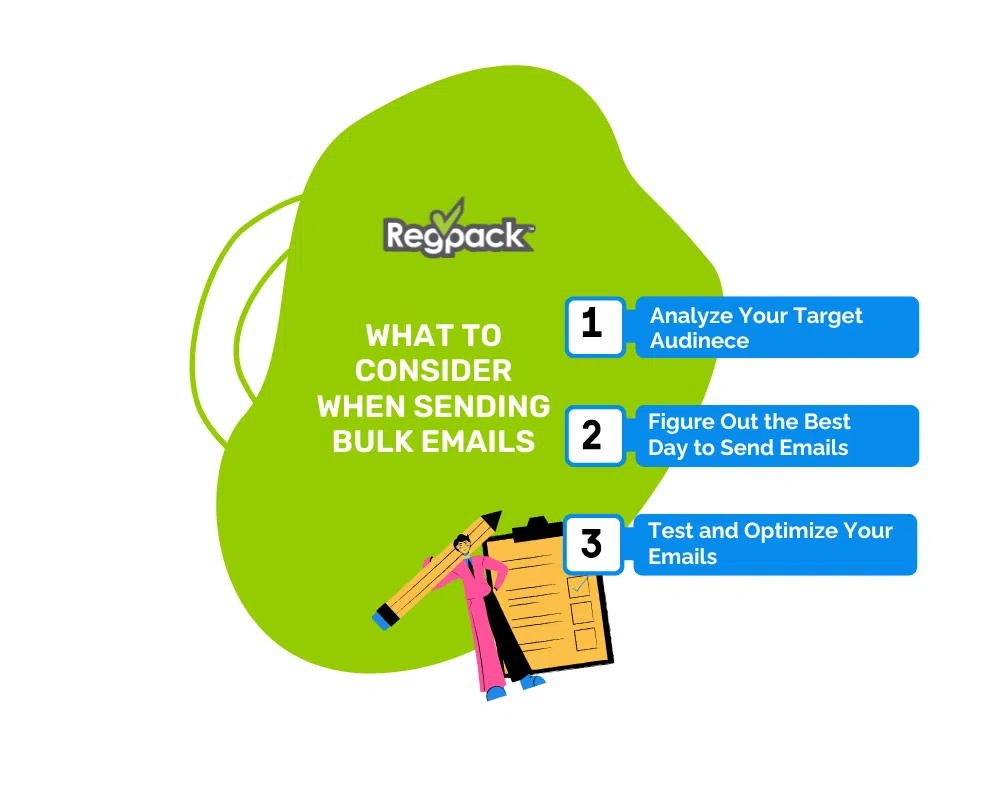 What to consider when sending bulk emails infographic